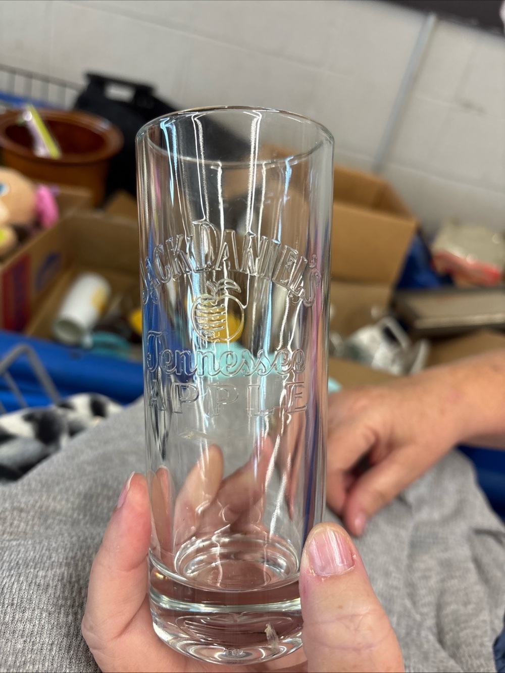 Jack Daniels Clear Tennessee Apple Embossed Highball Glass